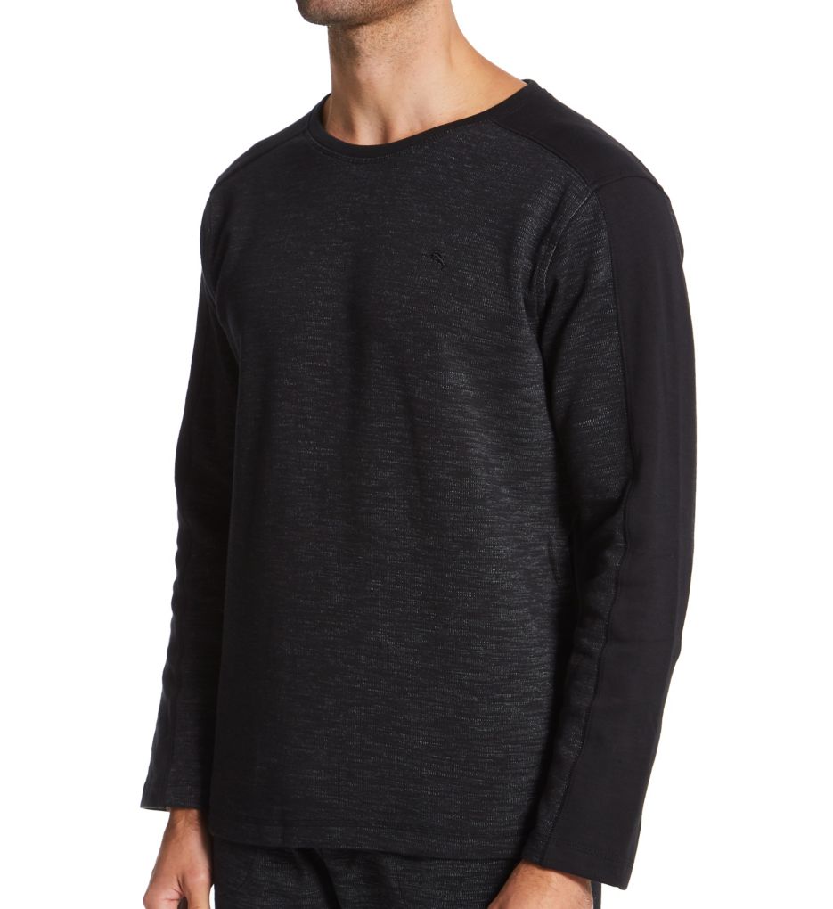 French Terry Long Sleeve Crew Neck T-Shirt-gs