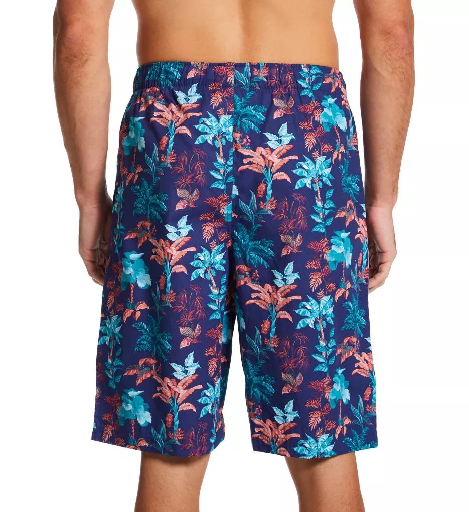 Printed 100% Cotton Lounge Short Navy Floral S