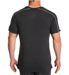 Big Man Cotton Modal Jersey Lounge T-Shirt Black Heather 1XL