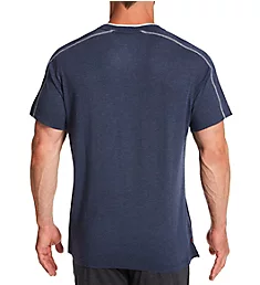 Big Man Cotton Modal Jersey Lounge T-Shirt Heather Navy 1XL