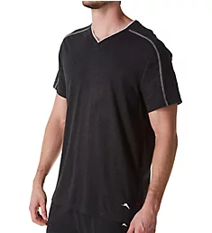Tall Man Cotton Modal Jersey Lounge T-Shirt Black Heather LT