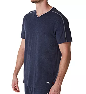 Tall Man Cotton Modal Jersey Lounge T-Shirt Heather Navy 2XLT