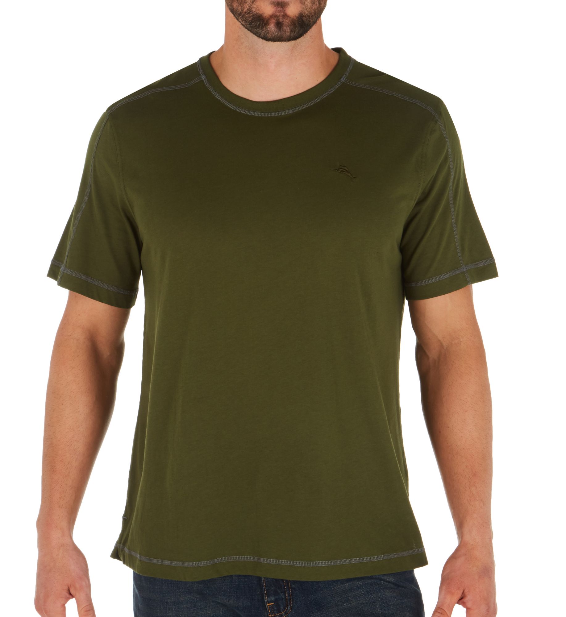 Tommy Bahama Cotton Modal Crew Neck T-Shirt Rifle Green M  - Image 1