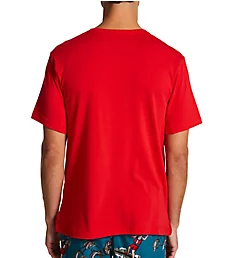 Cotton Modal Knit Jersey T-Shirt Red XL