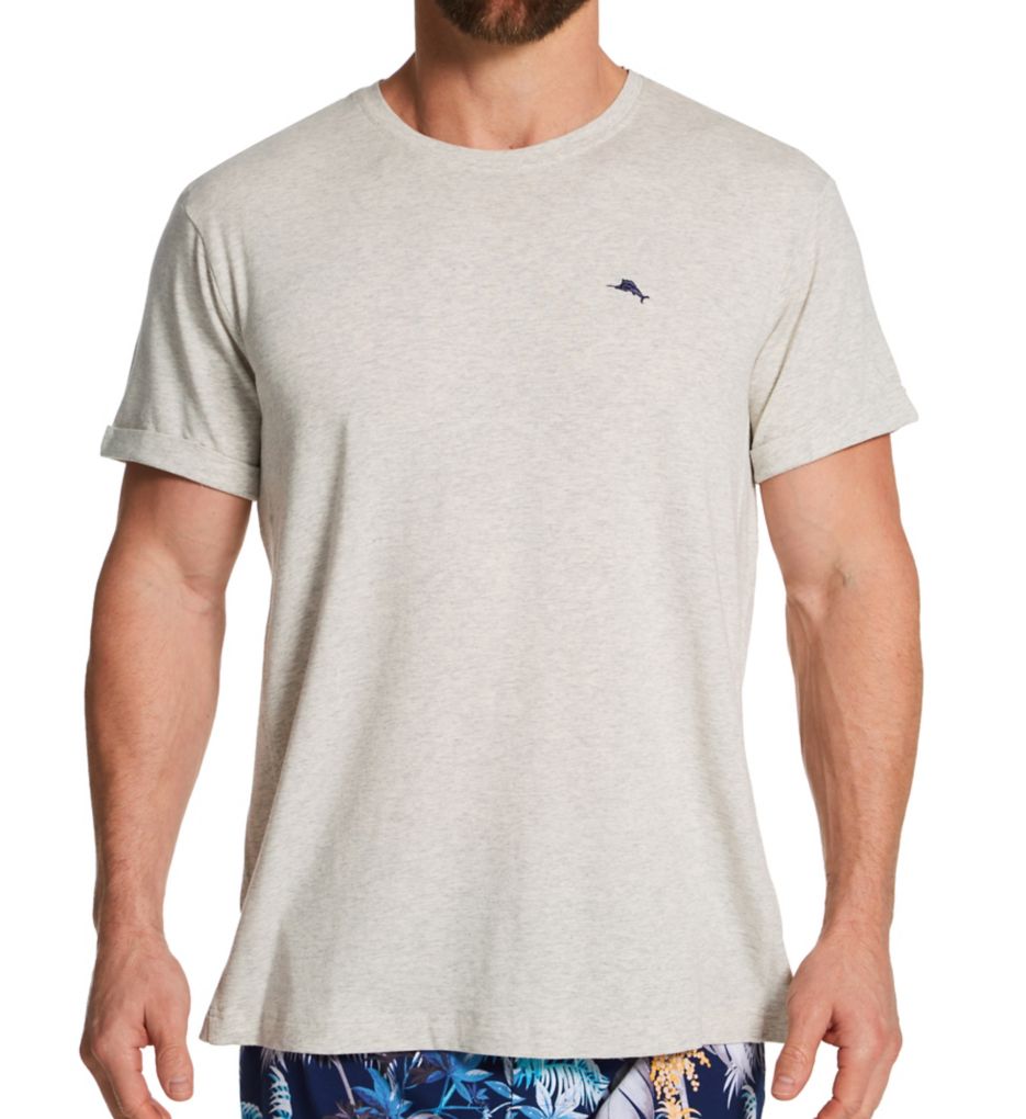 Cotton Modal Knit Jersey Short Sleeve Crew Tee-fs