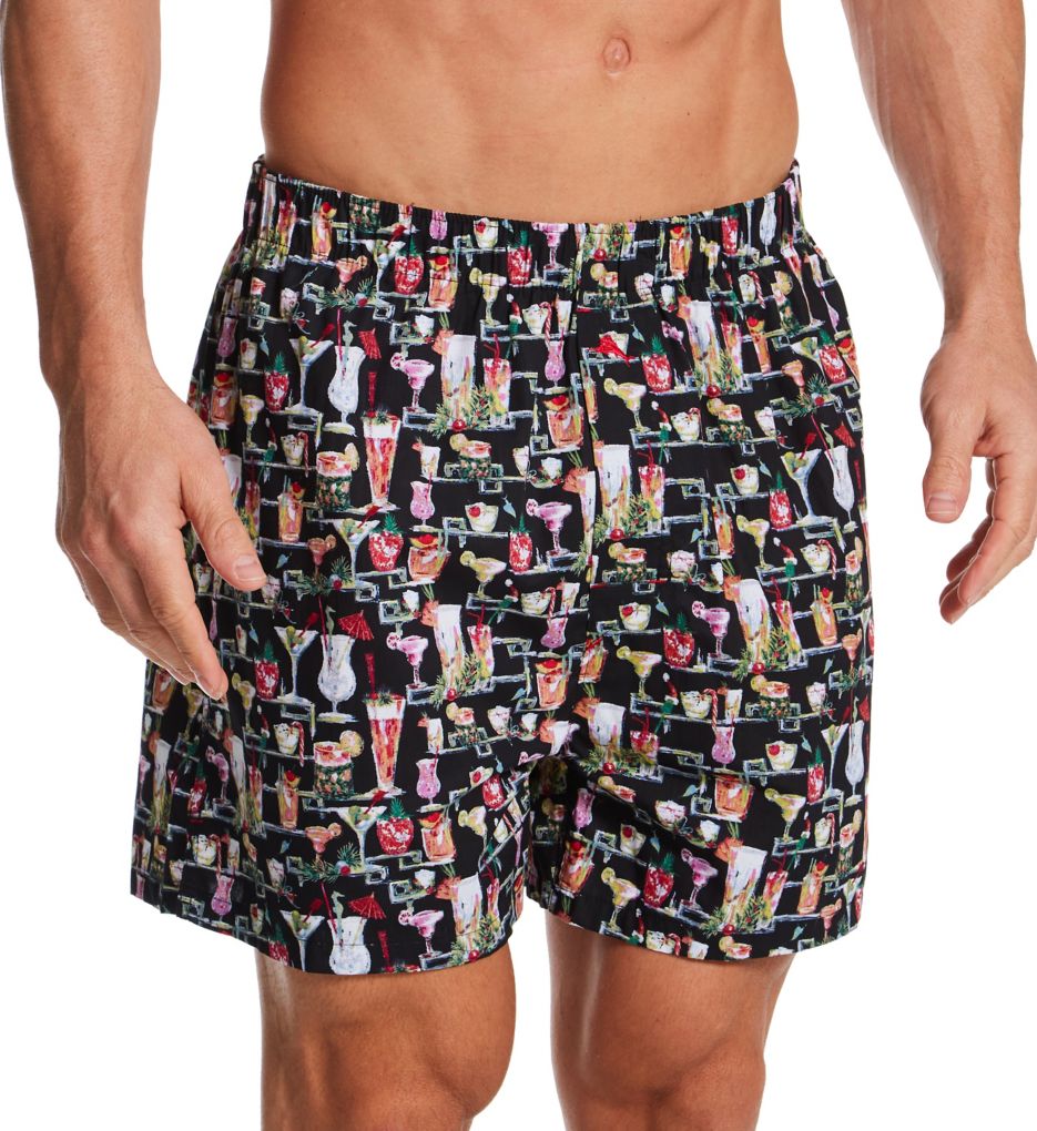 Printed 100% Cotton Woven Boxer Drinks L by Tommy Bahama