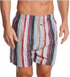 Printed 100% Cotton Woven Boxer Stripe M