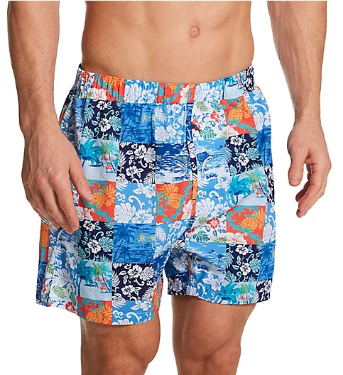 Tommy Bahama 100% Cotton Printed Woven Boxer Short TROPW L 