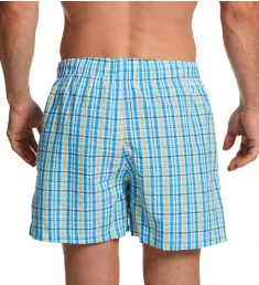 100% Cotton Seersucker Printed Woven Boxer Plaid XL