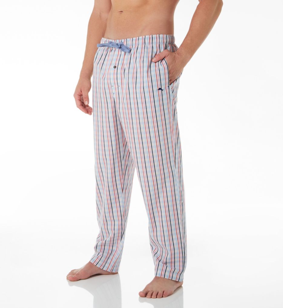 Stripe Plaid Cotton Woven Pant