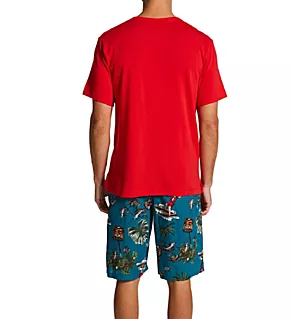 Big & Tall Cotton Woven Pajama Short Set