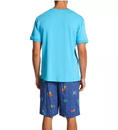 Big & Tall Crew Neck Jam PJ Set Tropical Cocktail 2XL