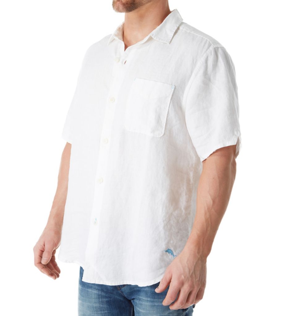 Sea Glass Breezer Short Sleeve Linen Shirt