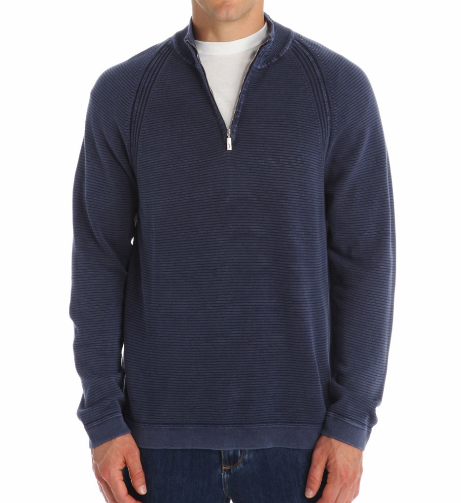 Beachcomber Saltwater Wash Half Zip Sweater-fs