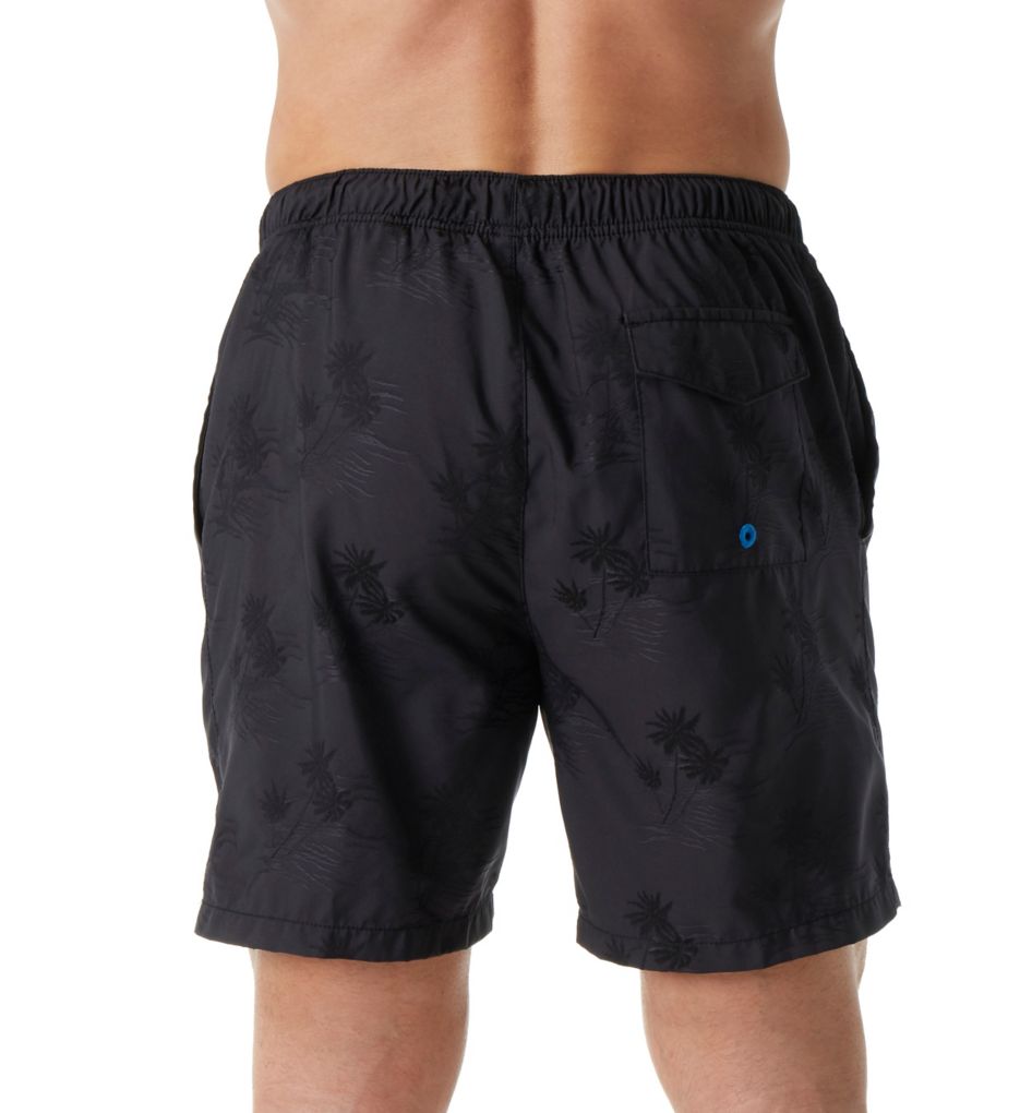 Naples 3 Palm Night Jacquard 6 Inch Swim Short