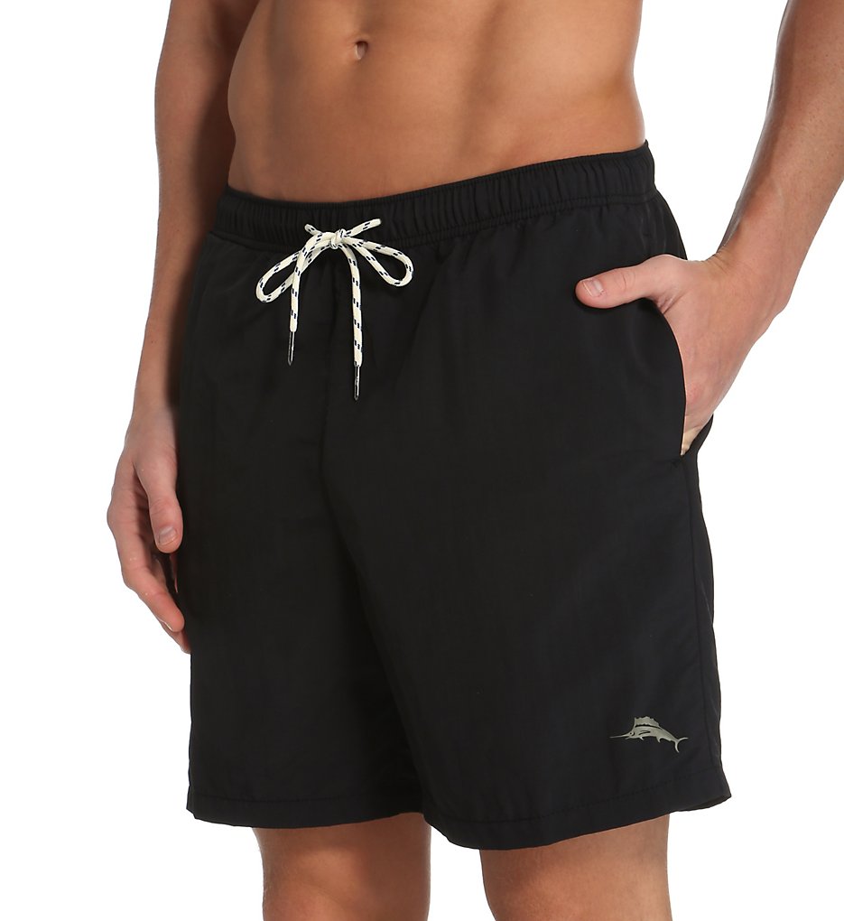 Tommy Bahama TR96328 The Naples Happy Go Cargo Swim Short (Black)