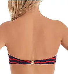 Sea Well Tie Front Bandeau Swim Top Air Kissed Red XL