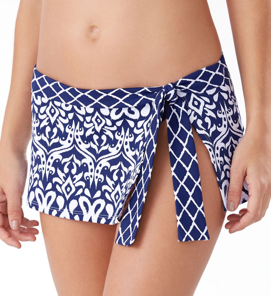 Ikat Diamonds Skirted Hipster Swim Bottom