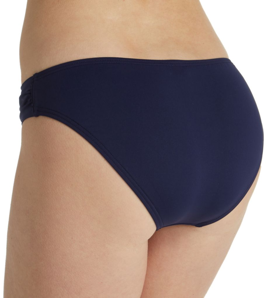 Pearl Solids Side Shirred Hipster Swim Bottom