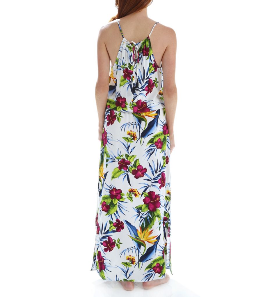 Happy Hibiscus High Neck Long Dress-bs