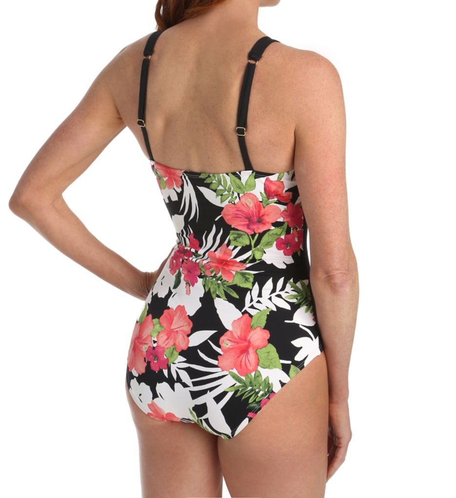 Victoria Blooms V-Neck One-Piece Swimsuit