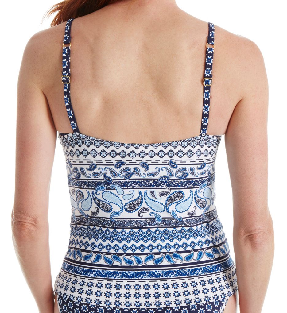 Paisley Terrace Over The Shoulder Tankini Swim Top