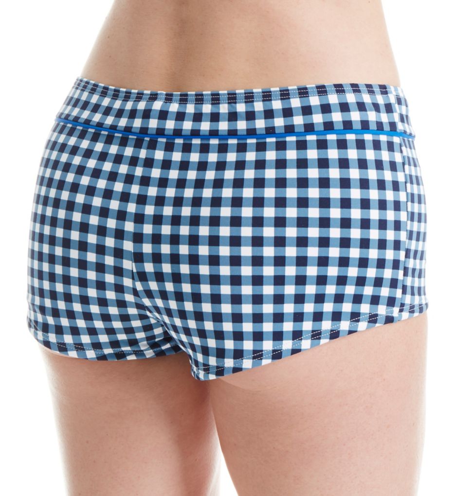 Gingham Getaway Hot Short Swim Bottom-bs