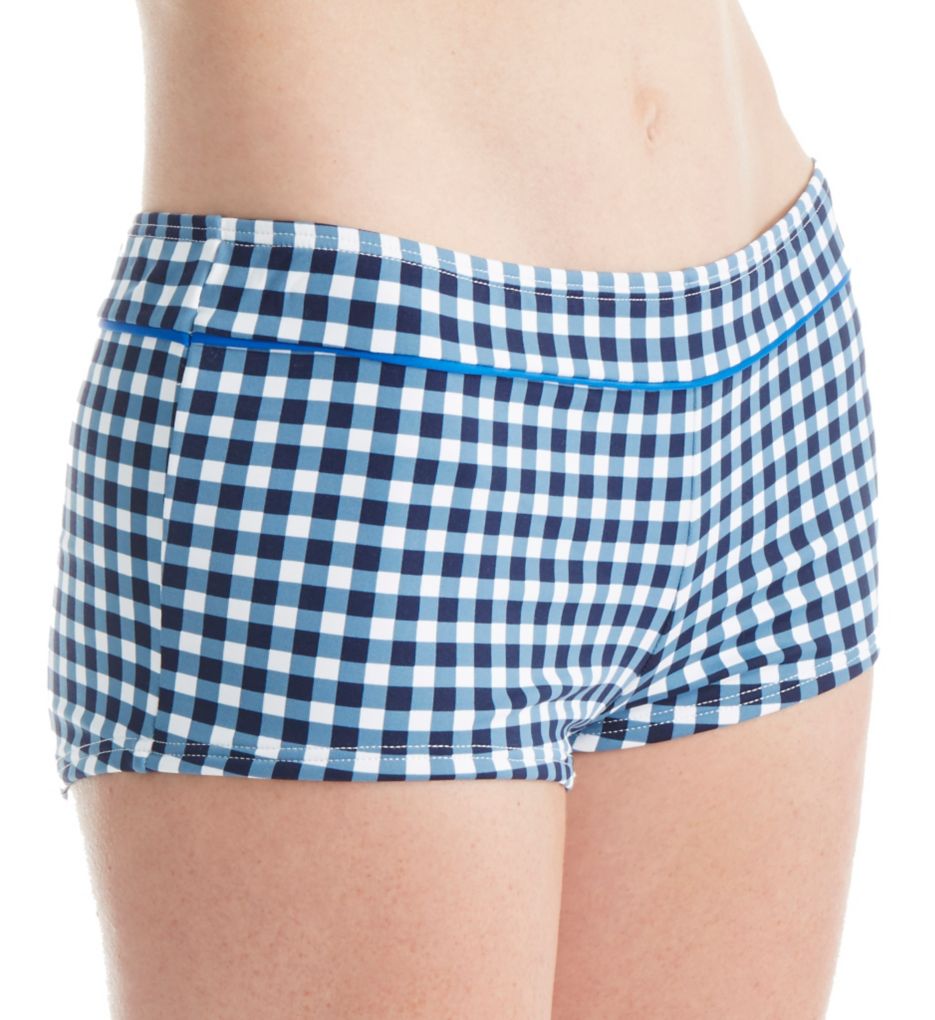 Gingham Getaway Hot Short Swim Bottom