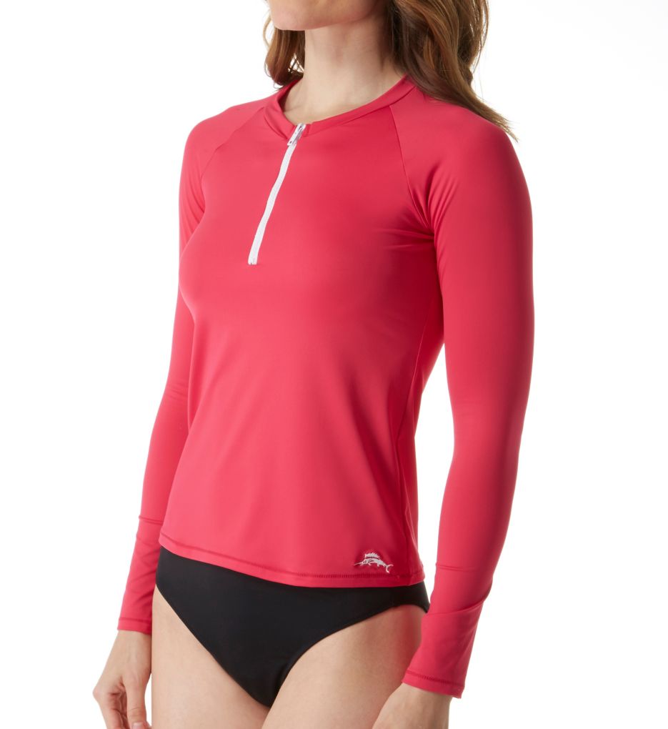 Deck Piping Long Sleeve 1/2 Zip Rash Guard-gs