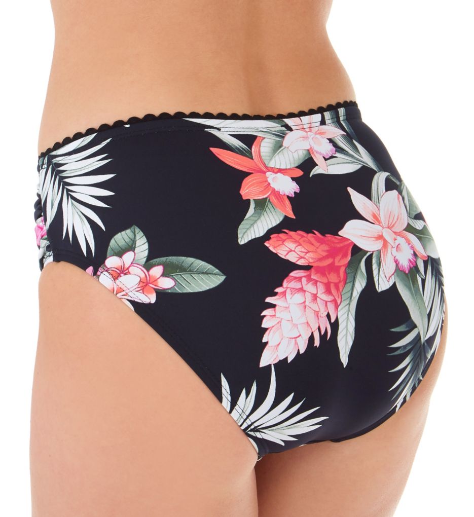 Ginger Flowers Side Shirred High Waist Swim Bottom