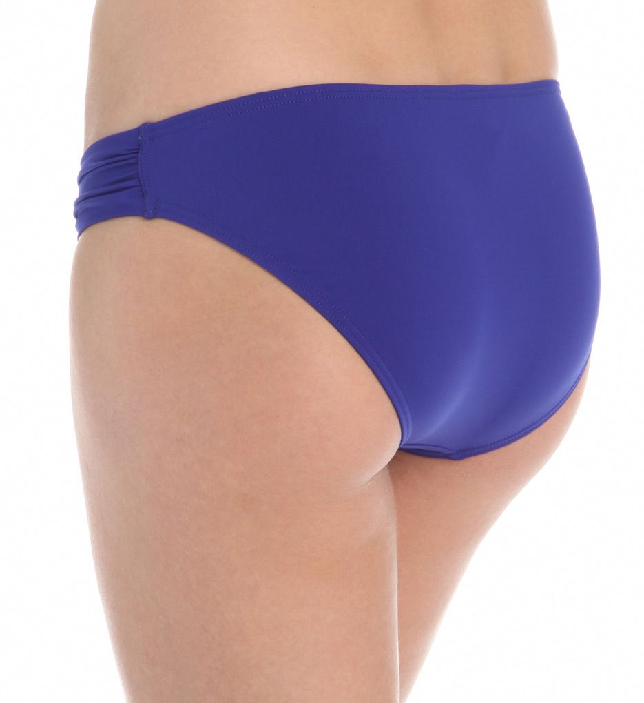Pearl Solids Side Shirred Hipster Swim Bottom