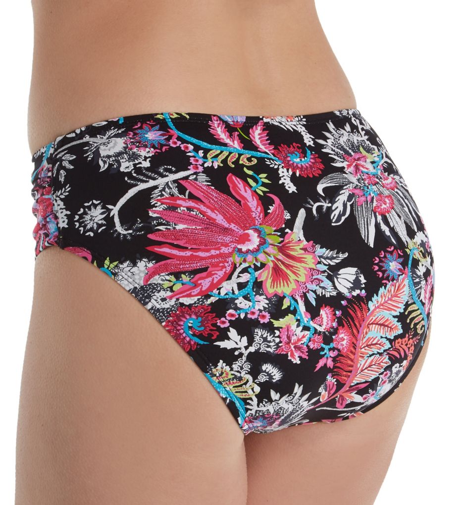 Ocean Garden Side Shirred Hi Waist Swim Bottom