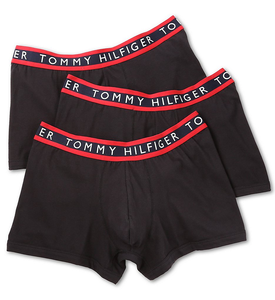 Tommy Hilfiger 09T0963 Basic Cotton Stretch Trunk - 3 Pack (Black)