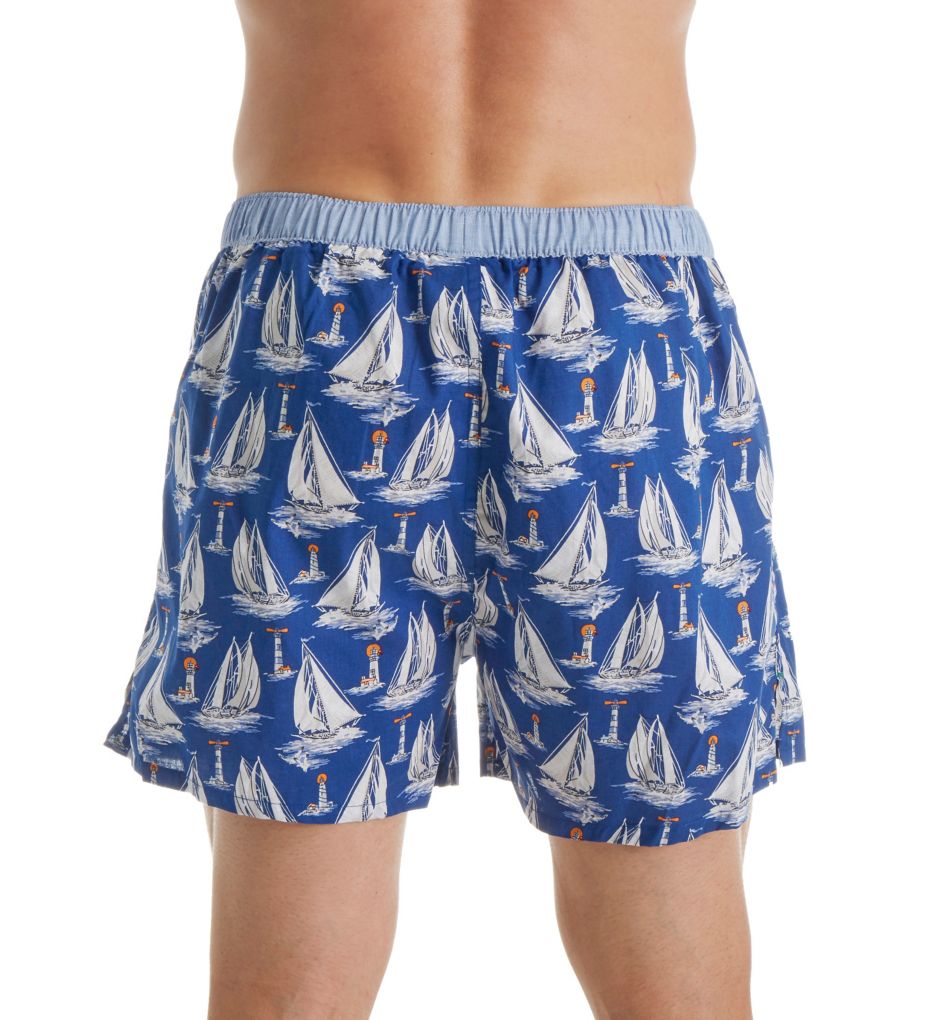 Yacht Club Sailboat Print Woven Boxer-bs