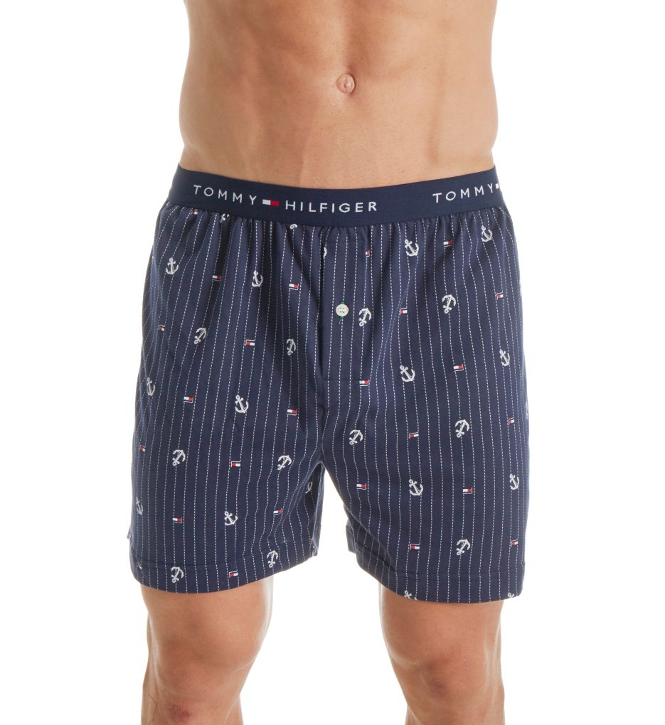 Anchor & Flag Print Knit Boxer-fs