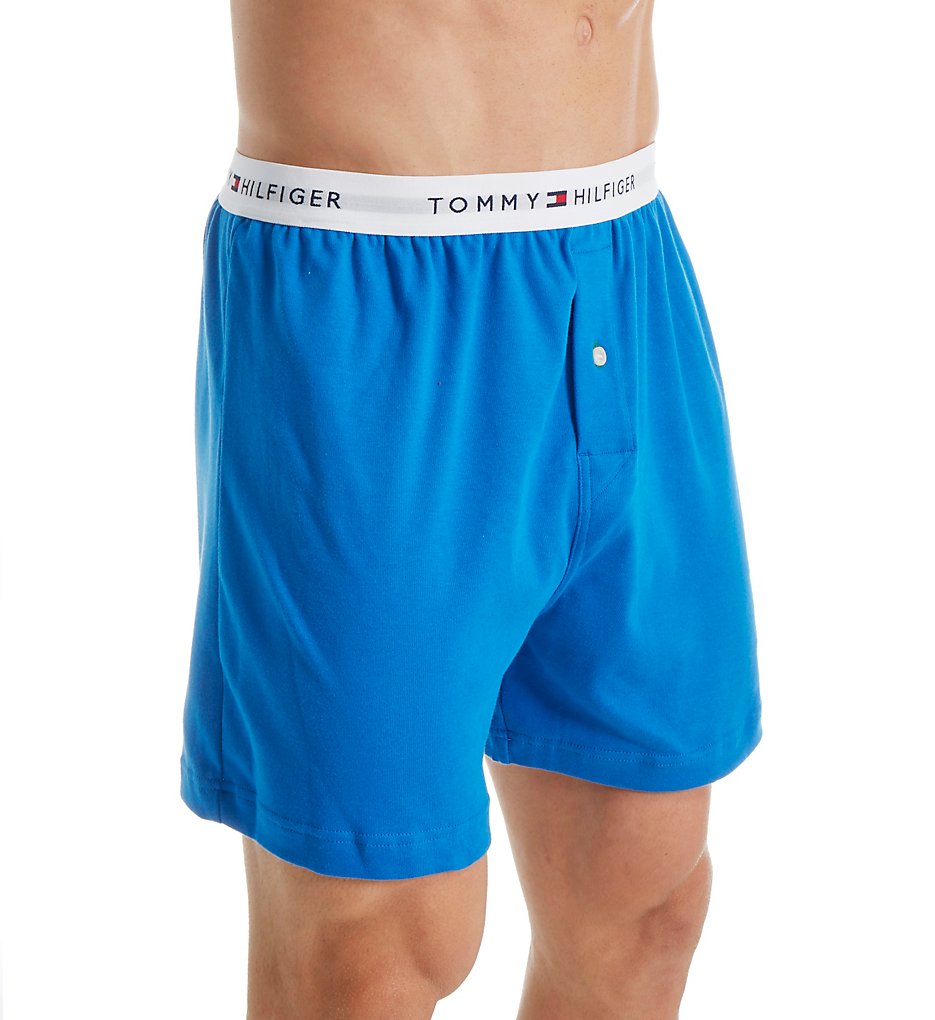 Tommy Hilfiger 09T3108 Basic 100% Cotton Knit Boxer (French Blue)