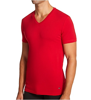 Tommy Hilfiger Mens 3 Pack Cotton Stretch Classic V-Neck Tee 