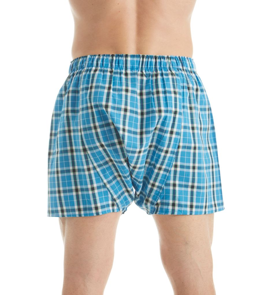 Holiday Plaid 100% Cotton Woven Boxers - 4 Pack