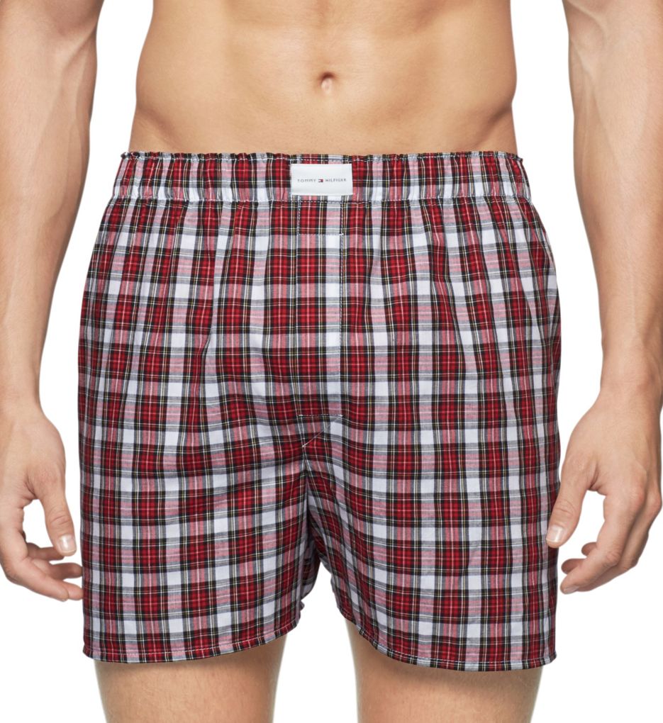 Holiday Plaid 100% Cotton Woven Boxers - 4 Pack