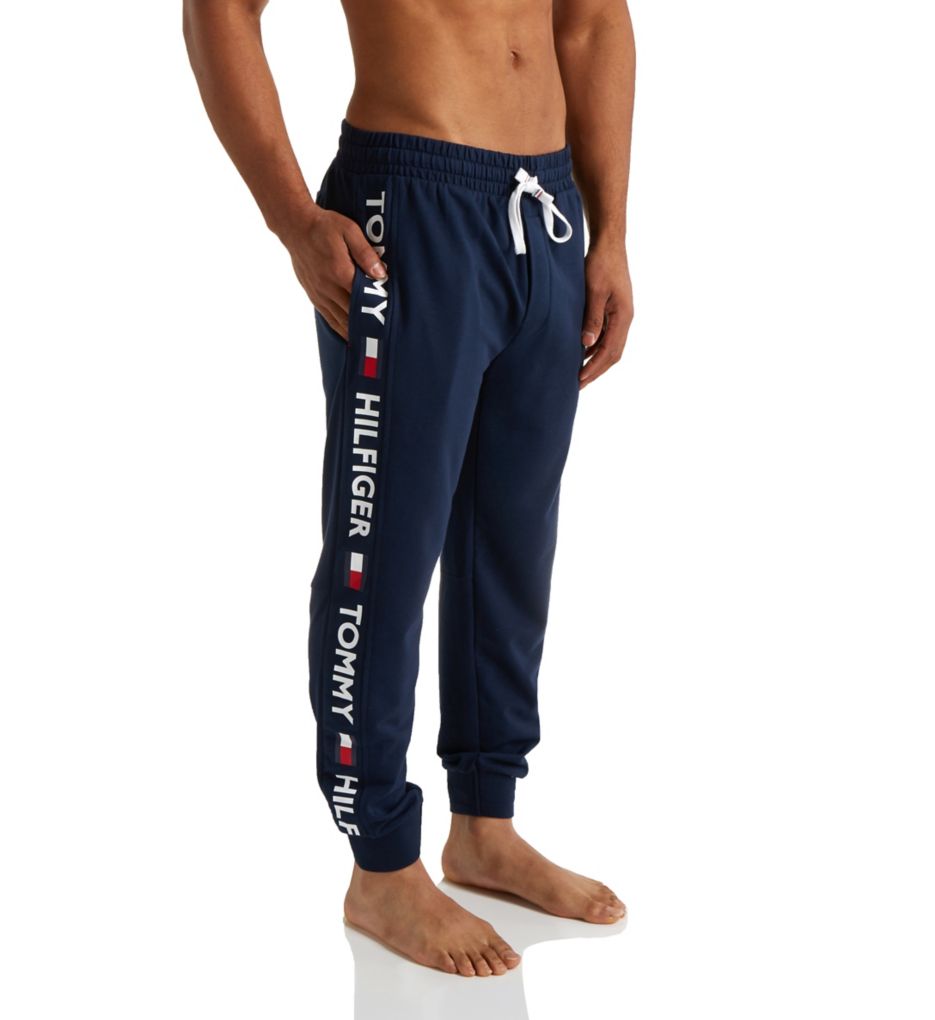 tommy hilfiger lounge logo jogging bottoms grey
