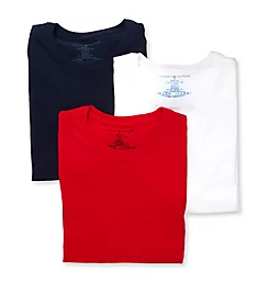 100% Cotton Crew Neck T-Shirt - 3 Pack Black/Gray/White L