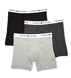Basic 100% Cotton Boxer Brief - 3 Pack Gray Heather S