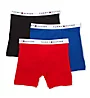Tommy Hilfiger Basic 100% Cotton Boxer Brief - 3 Pack Red/Cobalt/Black 2XL 