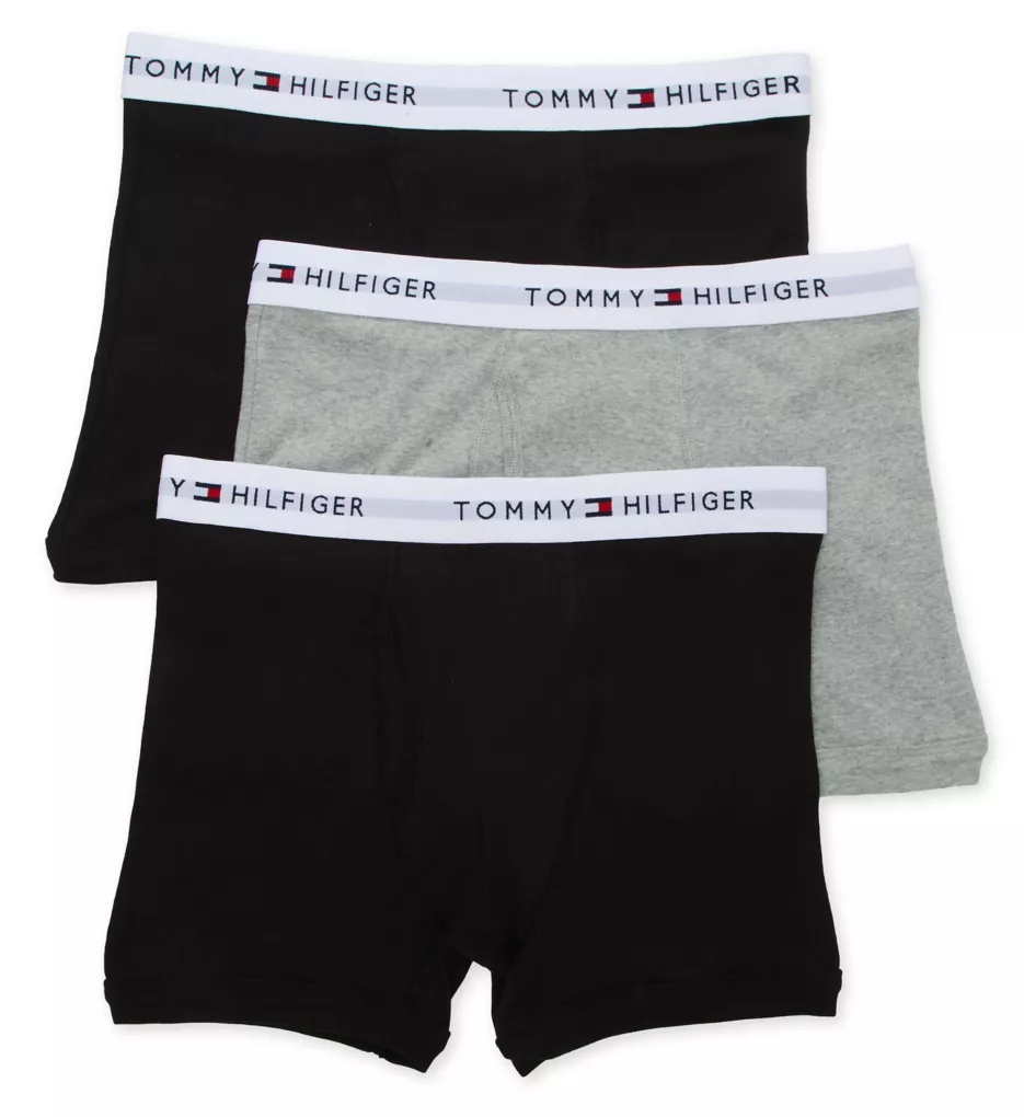 100% Cotton Trunks - 3 Pack Multi Gray/Black L