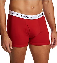100% Cotton Trunks - 3 Pack Gray/Red/Navy L
