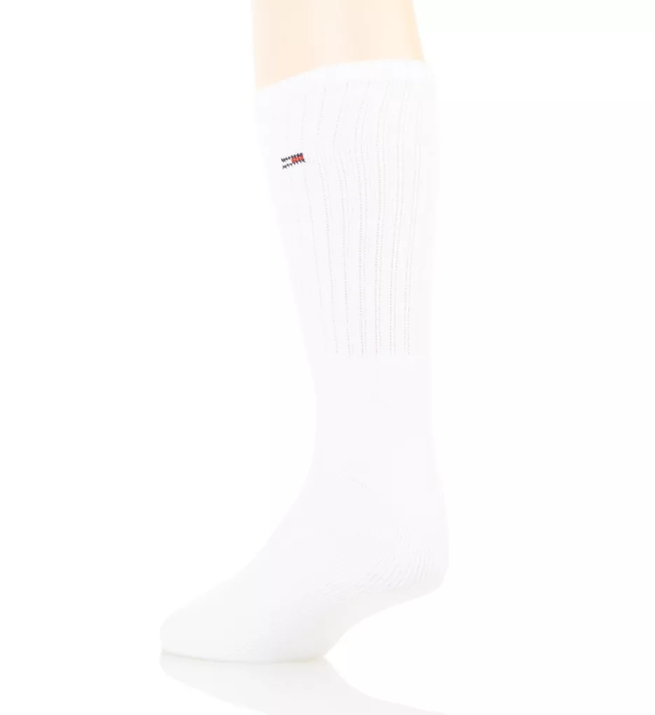 Solid Athletic Crew Sock - 6 Pack White O/S