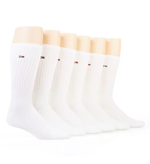 Tommy Hilfiger Solid Athletic Crew Sock - 6 Pack 201CR12
