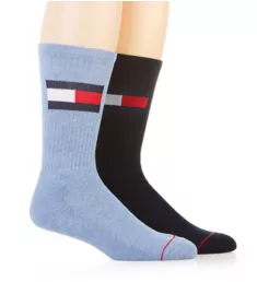 Large Flag Logo Crew Sock - 2 Pack