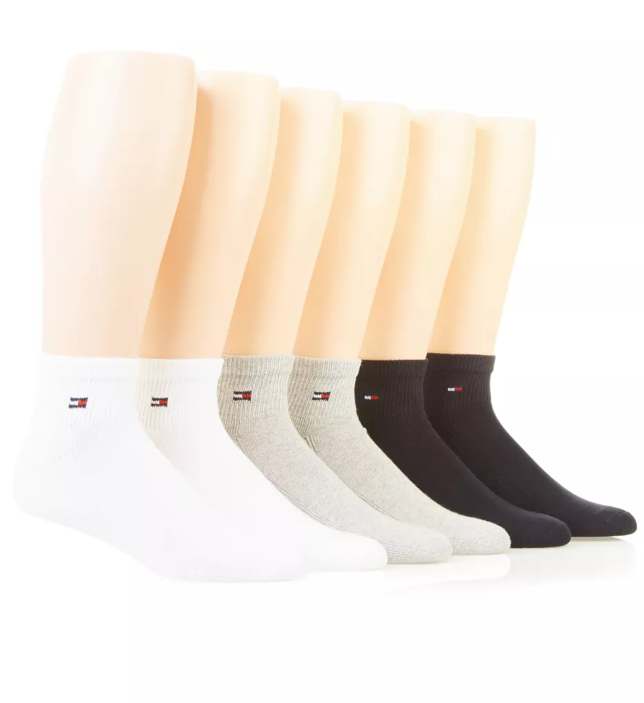 Tommy Hilfiger Solid Athletic Quarter Sock - 6 Pack 201QT11