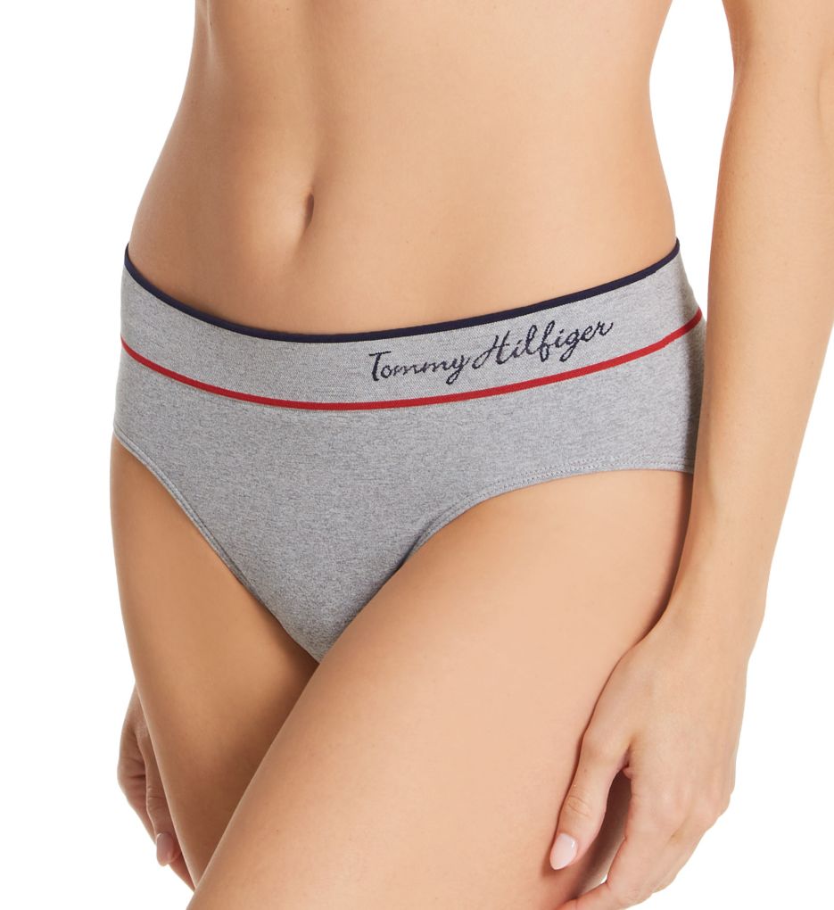 Tommy Hilfiger Women s Seamless Logo Bikini Panty in Heather Grey Size Medium HerRoom